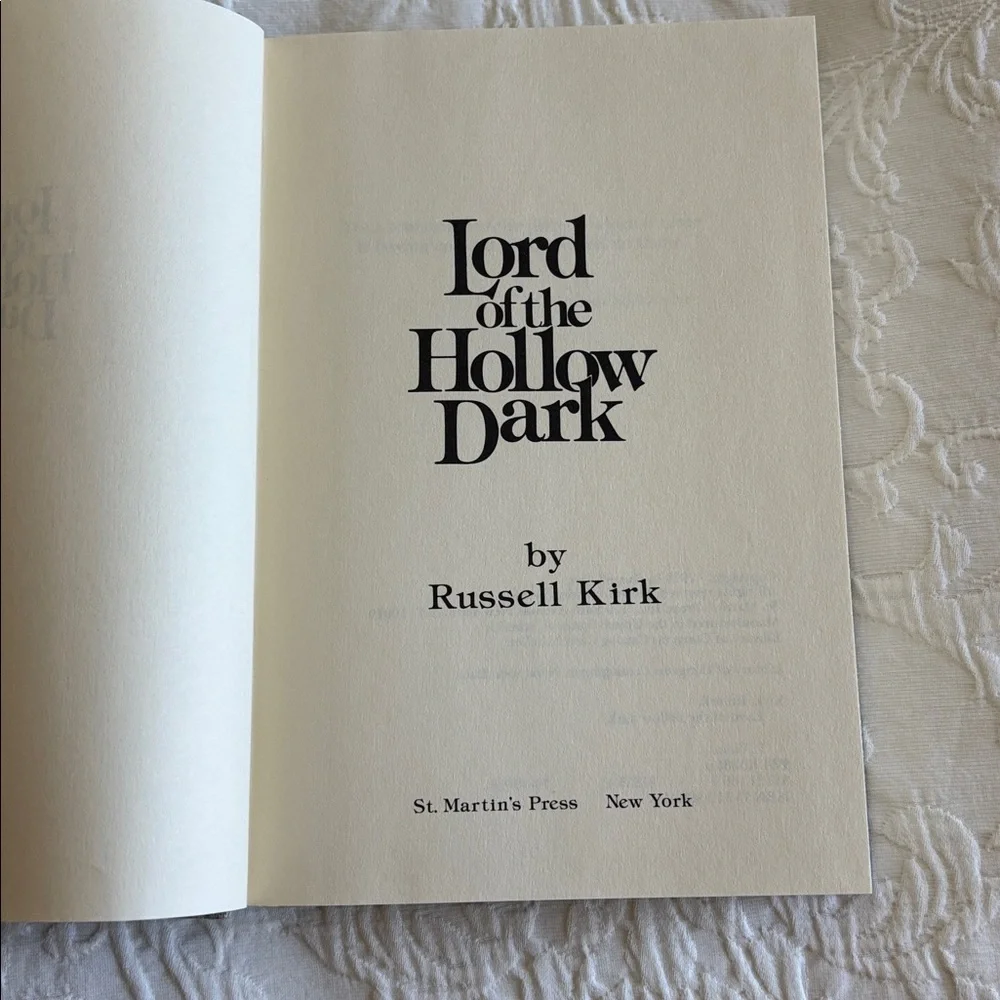 Lord‎ of the Hollow Dark St. Martin's Press 1979 by Russell Kirk Hardcover